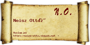 Neisz Ottó névjegykártya